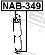 NAB349 Febest Buje de amortiguador trasero