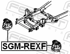 SGMREXF Febest Almohada del Motor Izquierda / Derecha