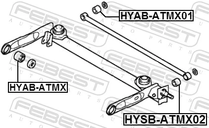 Silentblock del puente trasero para Hyundai Atos  MX