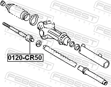 0122CR50 Febest Barra de direccion coche