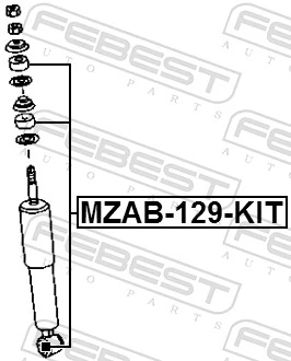 MZAB129KIT Febest Buje del amortiguador delantero
