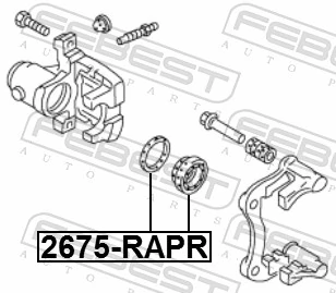 2675RAPR Febest Kit de reparación de frenos trasero
