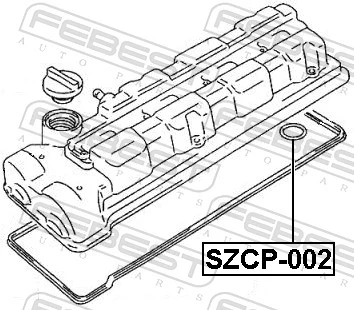 SZCP002 Febest Anillo de sellado del pozo de la bujía