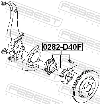 0282D40F Febest Cubo delantero