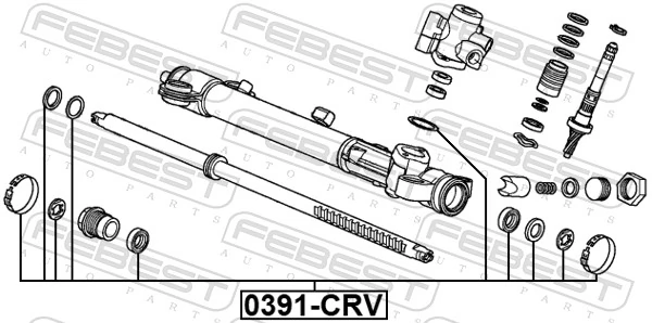 0391CRV Febest Juego de juntas, mecanismo de dirección