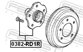 0382RD1R Febest Buje de rueda trasero
