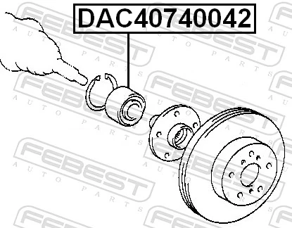 DAC40740042 Febest Rodamientos de rueda delantero