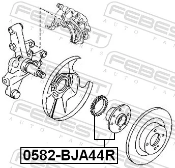 0582BJA44R Febest Buje de rueda trasero