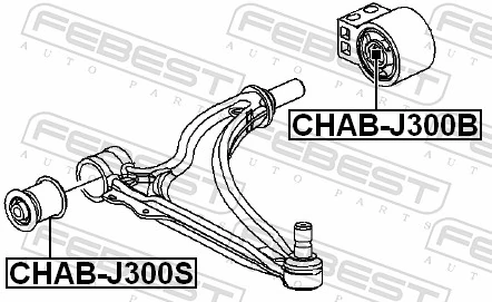 CHABJ300S Febest Silentblock de brazo de suspensión delantero inferior