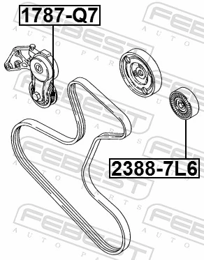  Tensor de correa poli V Porsche Cayenne 2