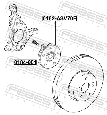 0182ASV70F Febest Cubo delantero
