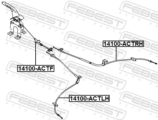 Cable de freno de mano trasero derecho para SsangYong Actyon  
