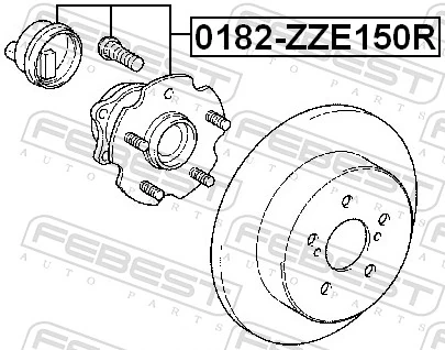 0182ZZE150R Febest Buje de rueda trasero
