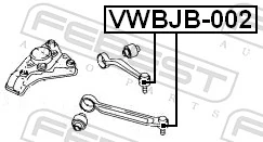 VWBJB002 Febest Fuelle superior de rótula