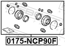 0175NCP90F Febest Kit de reparación de pinzas