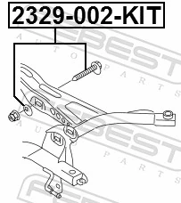 2329002KIT Febest Perno de fijación del brazo superior trasero exterior