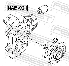 NAB021 Febest Buje de mangueta trasera