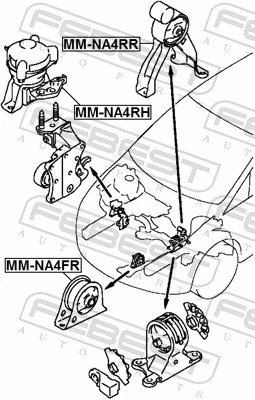 Soporte de motor trasero M09NA4E RBI