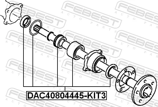DAC40804445KIT3 Febest Rodamiento de rueda trasera