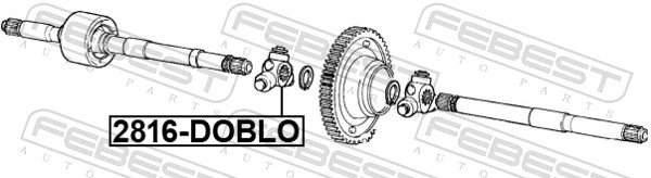 2816DOBLO Febest Junta homocinética interior trípode