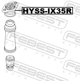 HYSSIX35R Febest Soporte amortiguador trasero