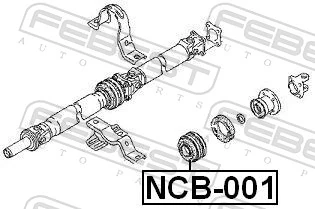 NCB001 Febest Rodamiento central del eje de transmisión