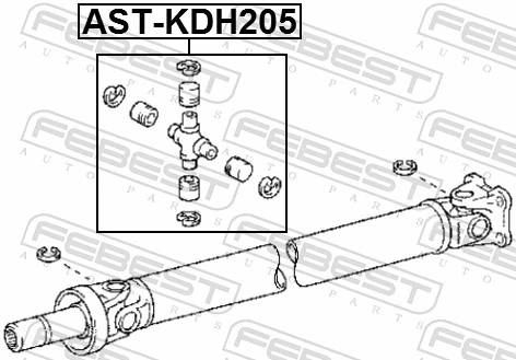 ASTKDH205 Febest Cruceta transmision