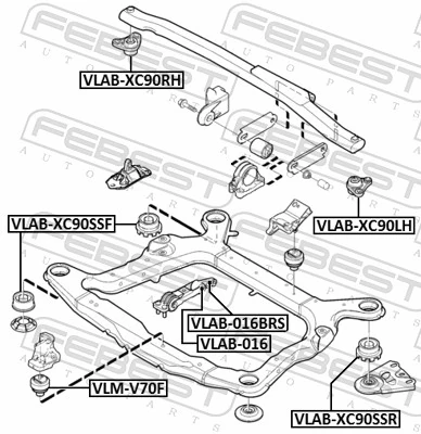  Soporte de motor delantero Volvo S80 1