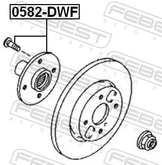 0582DWF Febest Cubo delantero
