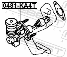 0481KA4T Febest Cilindro maestro de clutch