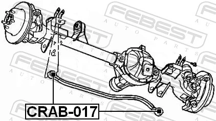 CRAB017 Febest Silentblock de brazo transversal de suspensión trasera