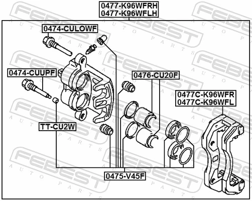 Comprar Kit de reparación de pinzas de freno Mitsubishi Galant VIII EA