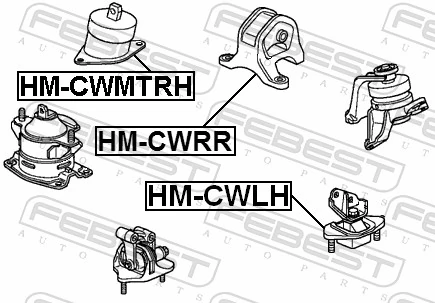 HMCWMTRH Febest Soporte de motor derecho