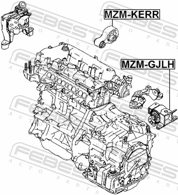 MZMGJLH Febest Soporte de motor izquierdo