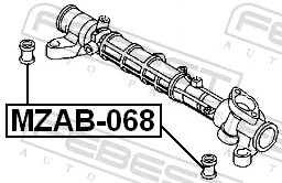 MZAB068 Febest Silentblock de montaje de la cremallera de dirección