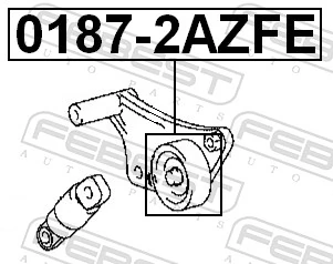 01872AZFE Febest Polea tensora