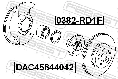 0382RD1F Febest Cubo delantero