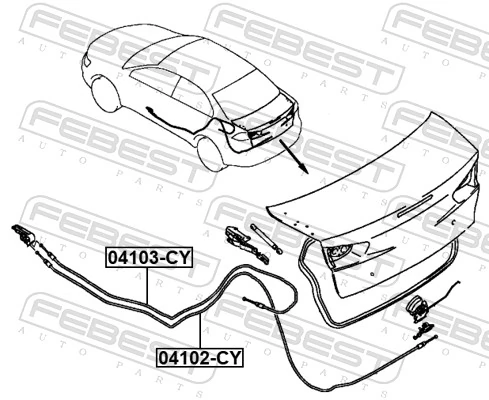 5943A013 Chrysler Cable de apertura de tapa del depósito de combustible