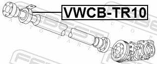 VWCBTR10 Febest Rodamiento central del eje de transmisión