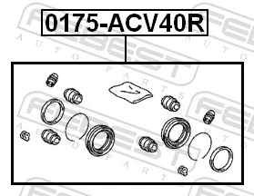 Kit de reparación de frenos trasero para Toyota Camry VI V40