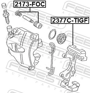 2377CTIGF Febest Soporte, pinza de freno delantera