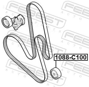  Polea inversión / guía, correa poli V Chevrolet Captiva 1