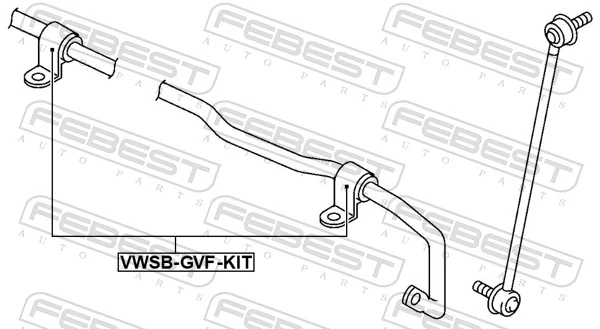 VWSBGVFKIT Febest Juego de reparación de estabilizador delantero