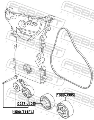 Tensor de correa de alternador para Chery Tiggo  T11