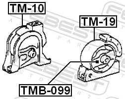 TMB099 Febest Soportes de motor delantero