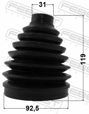 0417PCW6 Febest Fuelle transmisión delantero exterior