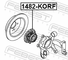 1482KORF Febest Cubo delantero