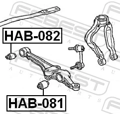 Silentblock de brazo de suspensión delantero inferior para Honda Accord VI CG