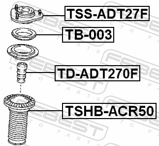 TSHBACR50 Febest Fuelle, amortiguador delantero