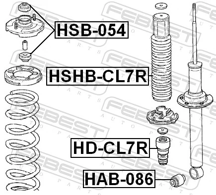 Silentblock amortiguador trasero para Honda Accord VII CL, CM